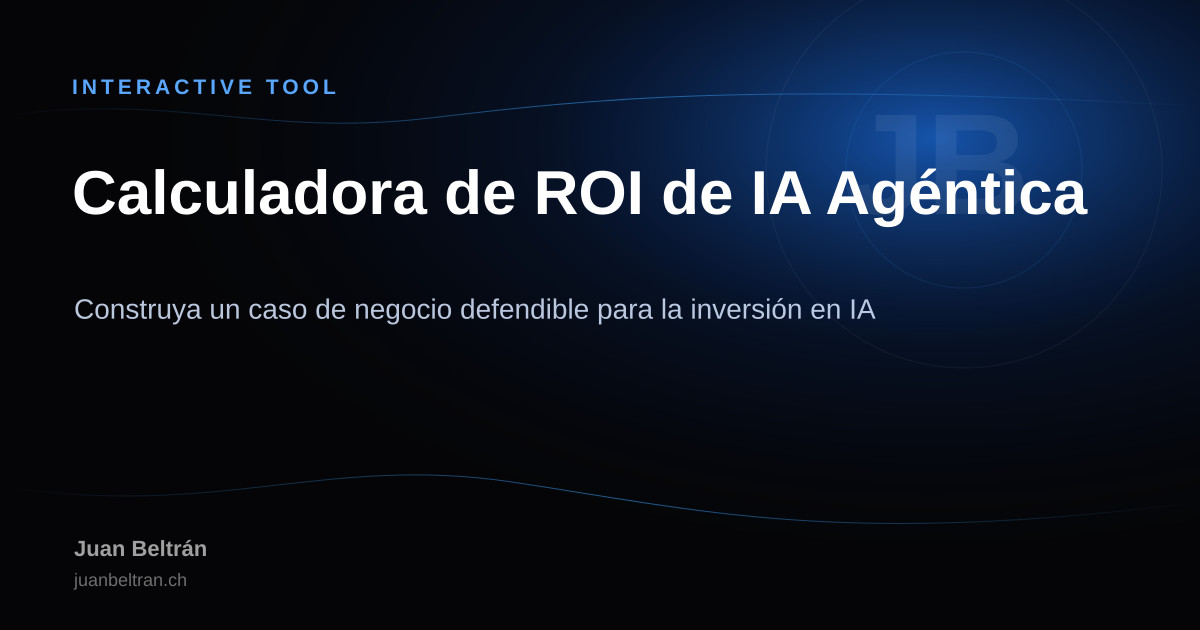 Agentic AI ROI Calculator | Project AI Investment Returns | Juan Beltrán
